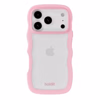 Holdit Wavy Case Apple iPhone 17 Pro - Transparent / Pink