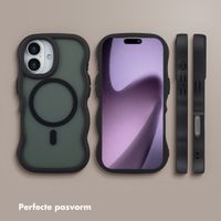 Selencia Wavy Backcover met MagSafe Apple iPhone 17 - Zwart