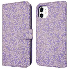 imoshion Design Bookcase iPhone 11 - Purple White Flowers