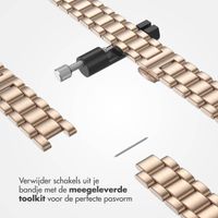 Selencia Slim Steel schakelbandje Apple Watch Series 1 t/m 9 / SE (38/40/41 mm) | Series 10 (42 mm) - Rosé goud