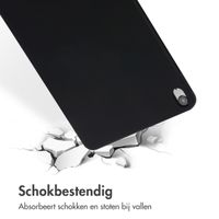 Accezz Liquid Silicone Backcover met penhouder Apple iPad Air 11 inch (2025) M3 / (2024) M2 / Air 5 (2022) / Air 4 (2020) - Zwart