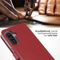 Selencia Echt Leren Bookcase Samsung Galaxy A17 - Rood