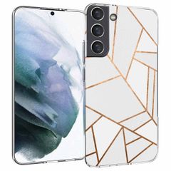 imoshion Design hoesje Samsung Galaxy S22 Plus - Grafisch Koper / Wit