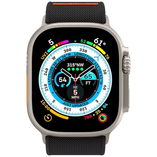 Spigen Lite Fit Ultra band Apple Watch Series 1 t/m 11 / SE / Ultra (44/45/46/49 mm) - Zwart