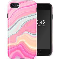 Selencia Vivid Tough Backcover iPhone SE (2022 / 2020) / 8 / 7 - Pastel Lipstick Marble