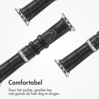 imoshion Lederen krokodil bandje Apple Watch Series 1 t/m 11 / SE / Ultra (44/45/46/49 mm) - Zwart