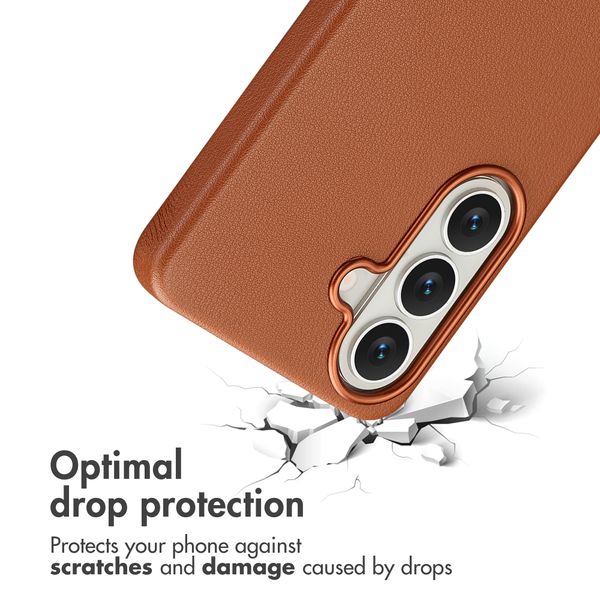 Accezz Leather Back Cover with MagSafe Samsung Galaxy S26 - Sienna Brown
