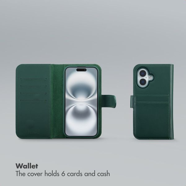 Selencia Olyn Detachable Bookcase with MagSafe Apple iPhone 16 - Green