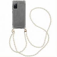 imoshion Backcover met koord + armband - Parels Samsung Galaxy S20 FE - Transparant