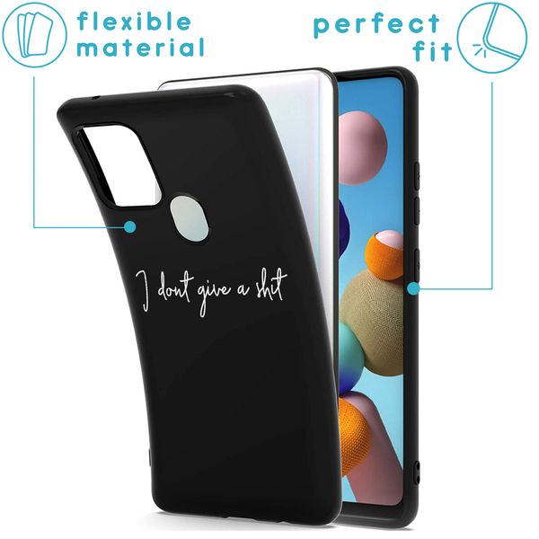 imoshion Design hoesje Samsung Galaxy A21s - Quote - Zwart