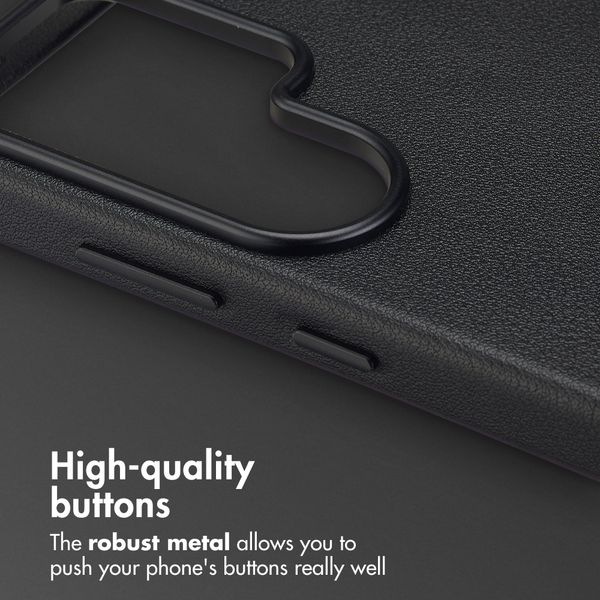 Accezz Leather Back Cover with MagSafe Samsung Galaxy S26 Ultra - Onyx Black