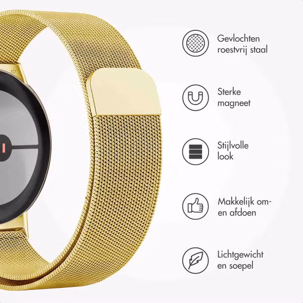 imoshion Milanees magnetisch bandje Google Pixel Watch / Watch 2 / Watch 3 / Watch 4 (41 mm) - Goud