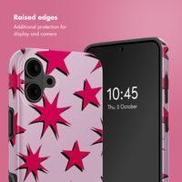 Selencia Vivid Back Cover with MagSafe Apple iPhone 16 - Stars Rubine Red Light Pink