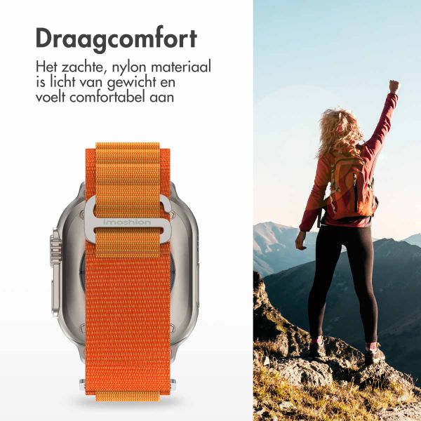 imoshion Nylon Alpine bandje Apple Watch Series 1 t/m 10 / SE / Ultra (2) (44/45/46/49 mm) - Oranje