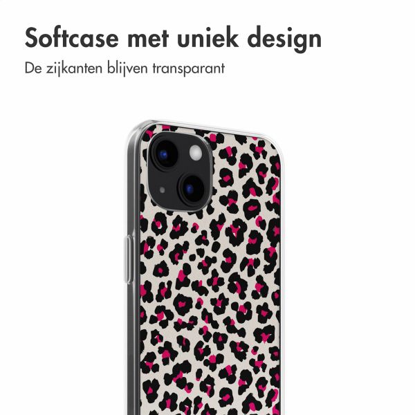 imoshion Design hoesje iPhone 13 - Leopard Pink