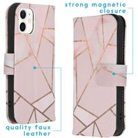 imoshion Design Softcase Bookcase iPhone 12 Mini - Pink Graphic