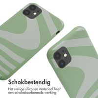 imoshion Siliconen design hoesje met koord iPhone 11 - Retro Green