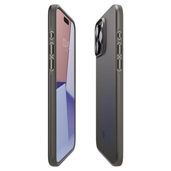 Spigen Thin Fit Backcover Apple iPhone 15 Pro - Gunmetal