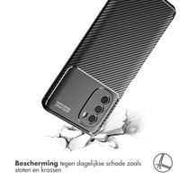 imoshion Carbon Softcase Backcover Motorola Moto G51 - Zwart