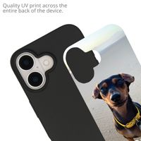 Ontwerp je eigen Apple iPhone 16 gel hoesje - Zwart