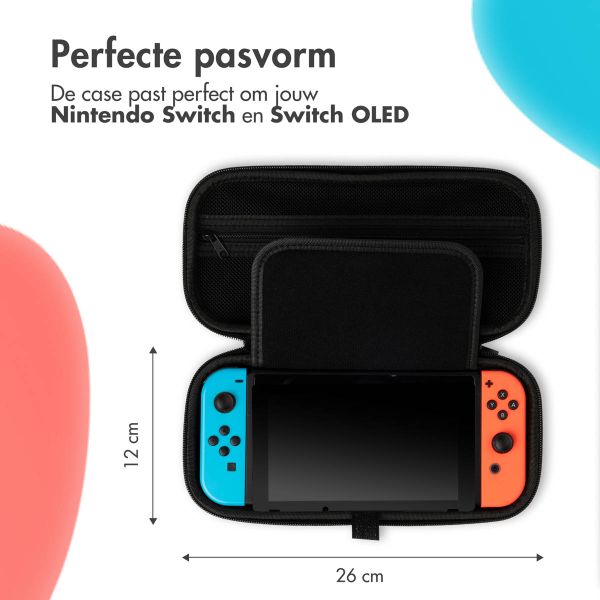 imoshion Nintendo Switch case met ritsvak - Hoes Nintendo Switch (OLED) met handvat - Zwart