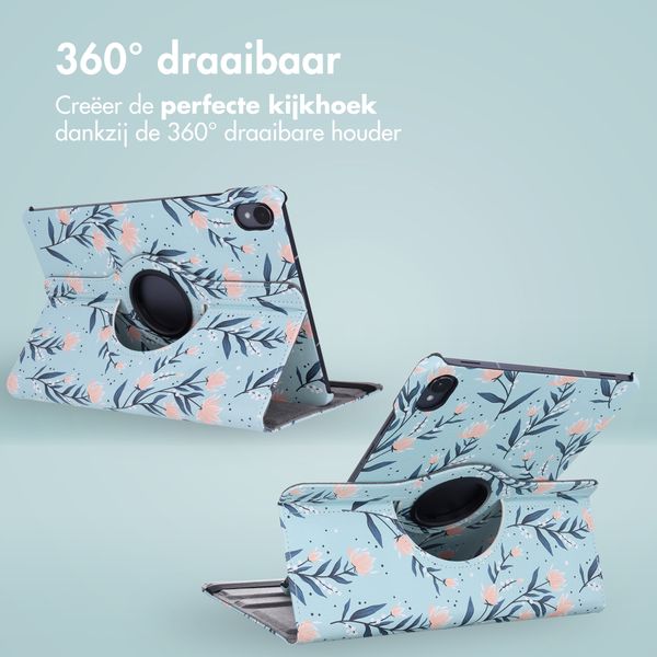 imoshion 360° Draaibare Design Bookcase Samsung Galaxy Tab S11 - Flowers