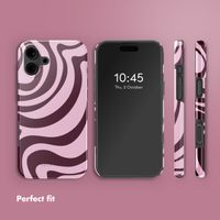 Selencia Vivid Back Cover with MagSafe Apple iPhone 16 - Wavy Swirl Pink Plum