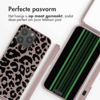 imoshion Siliconen design hoesje met koord Apple iPhone 15 Pro Max - Animal Pink