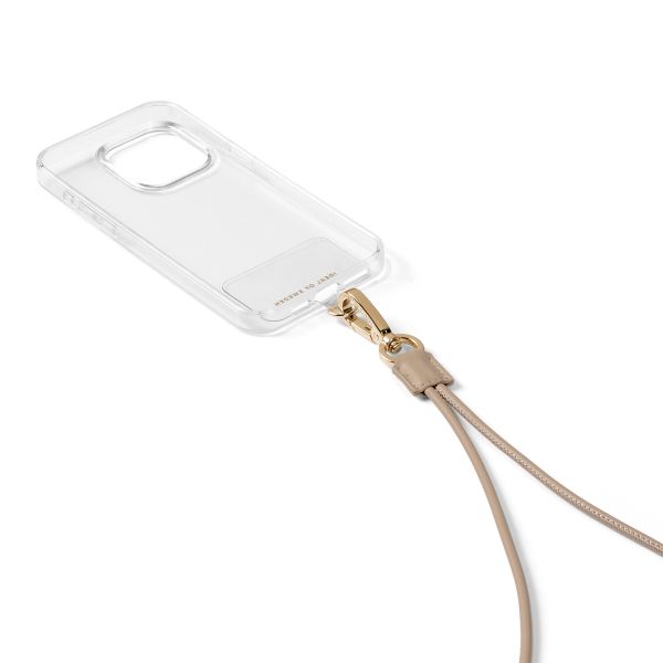 iDeal of Sweden Vegan Leather Phone Strap - Universeel verstelbaar telefoonkoord - Beige