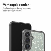 imoshion Design hoesje Samsung Galaxy S25 FE - Smoke Green Flowers