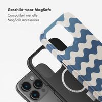 Selencia Vivid Backcover met MagSafe Apple iPhone 15 Pro - Wave Vibes Classic Blue