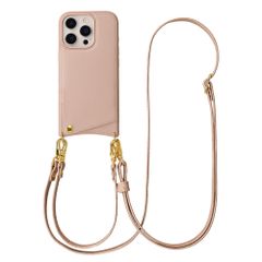 Selencia Nova Telefoonhoes met Koord en Pashouder Apple iPhone 16 Pro - Dusty Rose