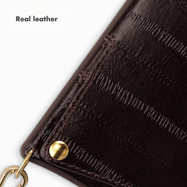 Selencia Nova Real Leather Back Cover with Card Holder Apple iPhone 17 - Dark Chocolate