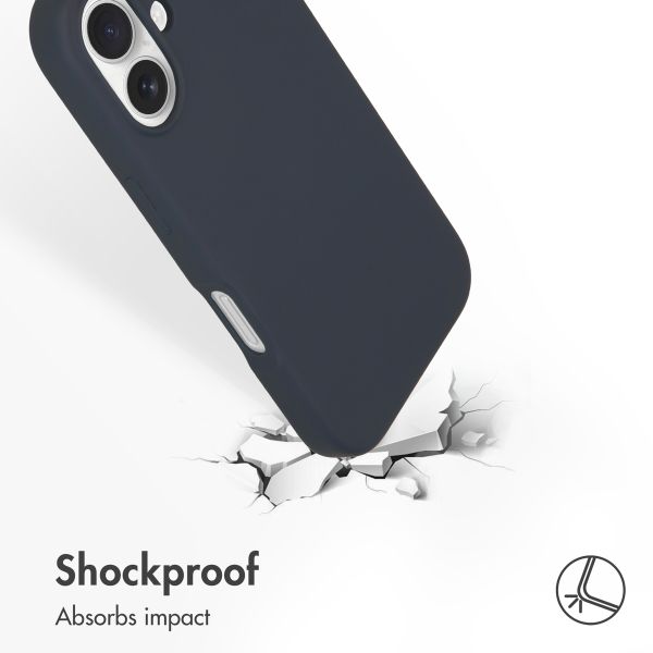 Accezz Liquid Silicone Back Cover with MagSafe Apple iPhone 16 - Dark Blue