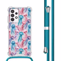 imoshion Design hoesje met koord Samsung Galaxy A53 - Jellyfish Watercolor