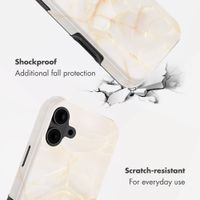 Selencia Vivid Back Cover Apple iPhone 16 - Golden Beige Marble