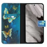 imoshion Design Softcase Bookcase Google Pixel 8 Pro - Blue Butterfly