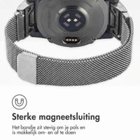 imoshion QuickFit® Milanees bandje  - Garmin 20 mm aansluiting - Maat L/XL - Zilver