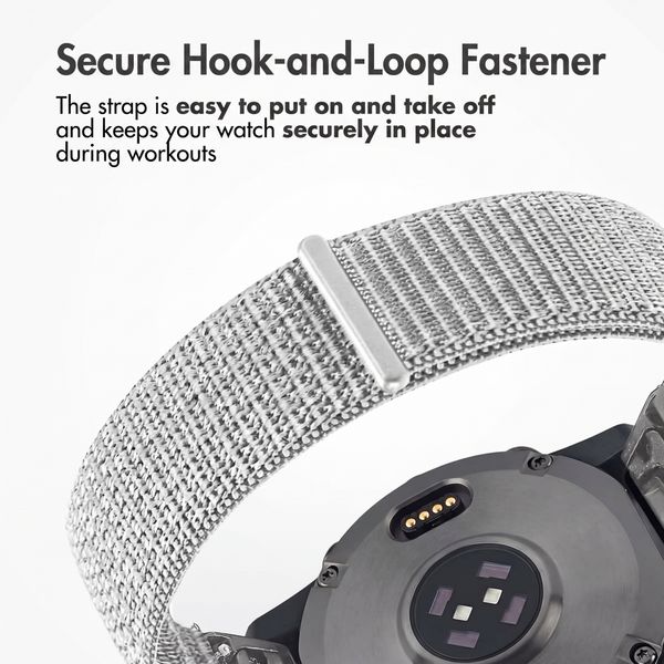 imoshion QuickFit® Nylon Band - Garmin 20 mm Connector - Size L/XL - White
