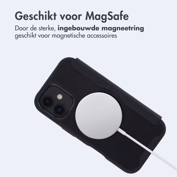 imoshion Transparante Bookcase met MagSafe Apple iPhone 16 - Zwart