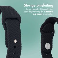 imoshion Siliconen geweven bandje Apple Watch Series 1 t/m 9 / SE (38/40/41 mm) | Series 10 / 11 (42 mm) - Zwart