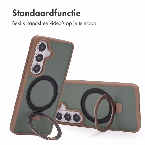 Accezz Ring Stand Backcover met MagSafe Samsung Galaxy S26 - Bruin