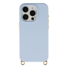 Selencia Rivièra MagSafe Backcover met afneembare haakjes Apple iPhone 15 Pro - Powder Blue