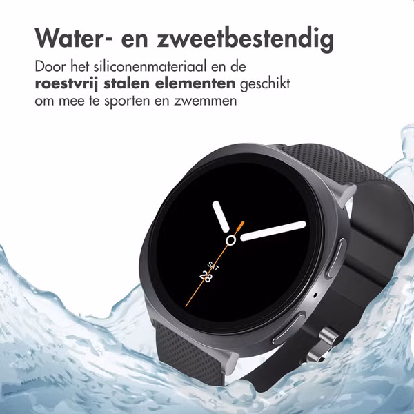 imoshion Flexibel Siliconen bandje Samsung Galaxy Watch 8 (Classic) - 40 / 44 / 46mm - Zwart