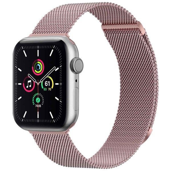 imoshion Milanees magnetisch bandje Apple Watch Series 1 t/m 9 / SE (38/40/41 mm) | Series 10 (42 mm) - Maat S - Roze