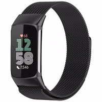 imoshion Milanees magnetisch bandje Fitbit Charge 5 - Maat M - Zwart