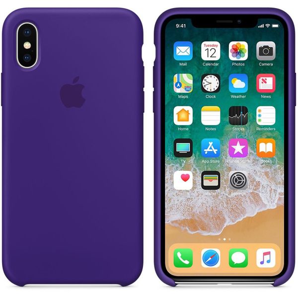 Apple Silicone Backcover iPhone X - Ultra Violet