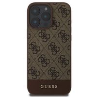 Guess Bottom Stripe 4G Backcover Apple iPhone 16 Pro - Bruin
