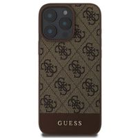 Guess Bottom Stripe 4G Backcover iPhone 16 Pro - Bruin