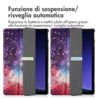 imoshion Design Trifold Bookcase Samsung Galaxy Tab S9 11.0 inch - Space